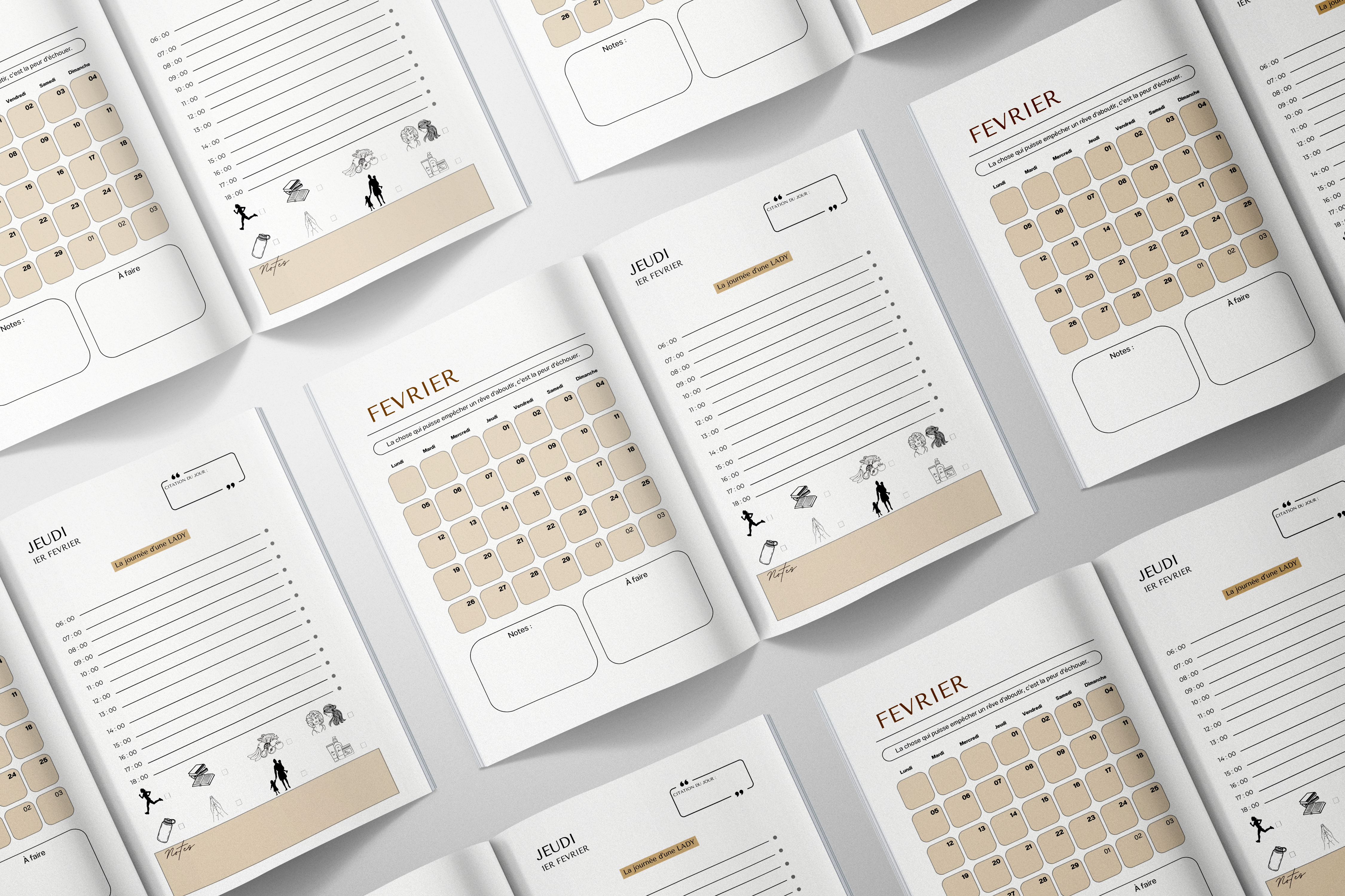 Intérieur agenda Lady Planner